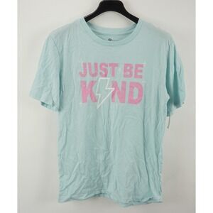 New Stunner California Just be Kind Lightning Graphic T-Shirt Women's Large Blue